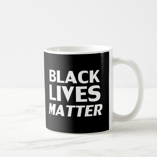 Mug Black Lives Matter noir blanc typographie moderne (Droite)