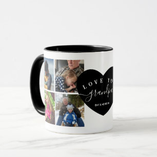 Mug Black Modern Best Grandpa Ever Photo personnalisée