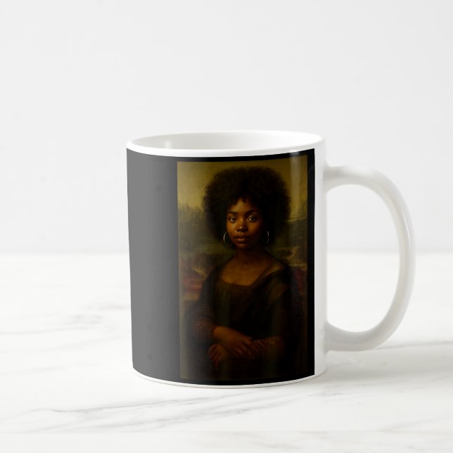 Mug Black Mona Lisa Afro African American Melanin Blac (Droite)