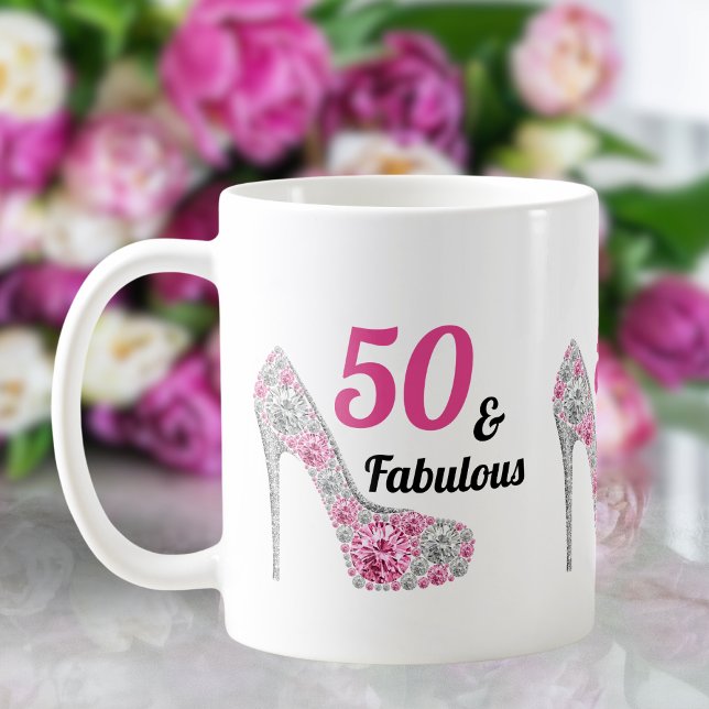 Mug Black Pink 50 et fabuleuse fête d'anniversaire (Créateur téléchargé)