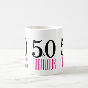 Mug Black Pink 50 et fabuleux 50e anniversaire