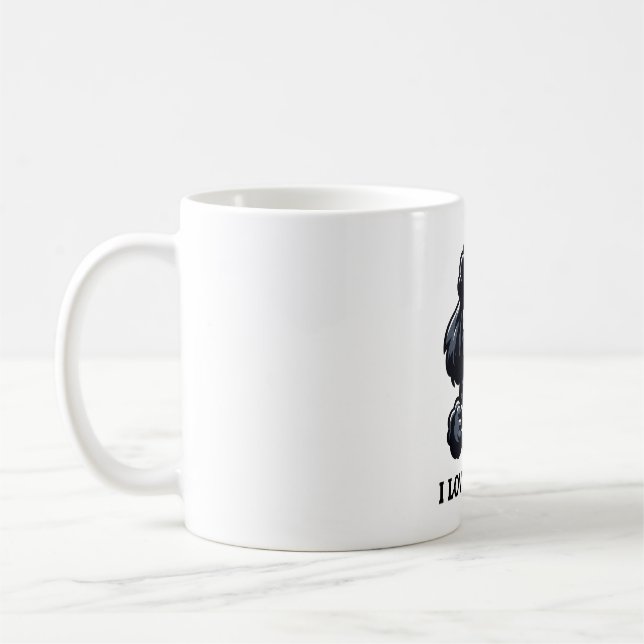 Mug Black Poodle aime le café noir (Gauche)