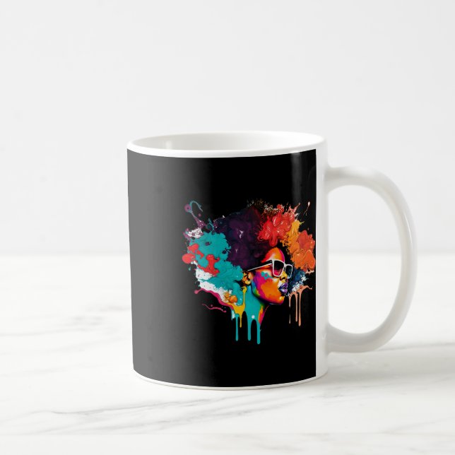 Mug Black Queen Afro Melanin Driving Art Lover Amériqu (Droite)