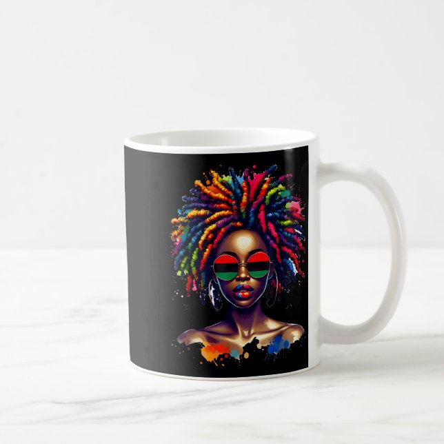 Mug Black Queen Dripng Afro Melanin Black History Mont (Droite)