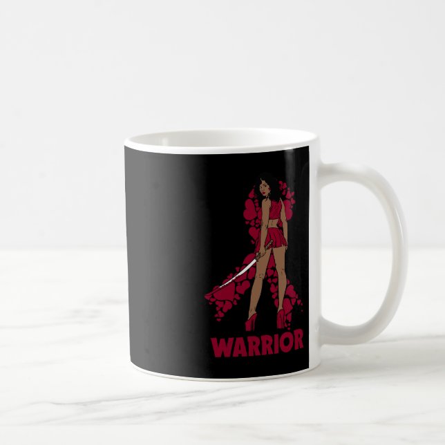 Mug Black Queen Melanin Burgundy Ribbon Sickcell Aw (Droite)
