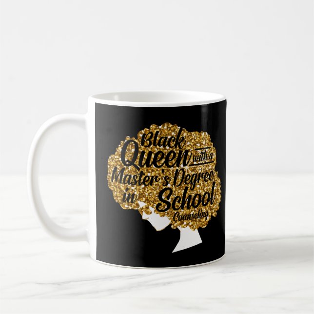 Mug Black Queen MSW Diplômes de travail social Masters (Gauche)