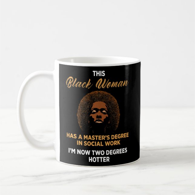 Mug Black Queen Msw Social Work Degrés Masters Gradua (Gauche)