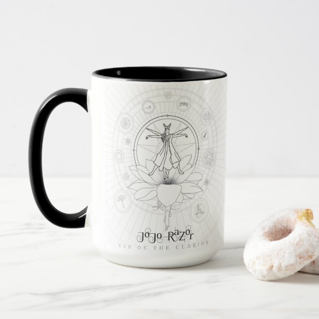 Mug Black Rim Handle  |  Eye of the Clarion (Avec donut)