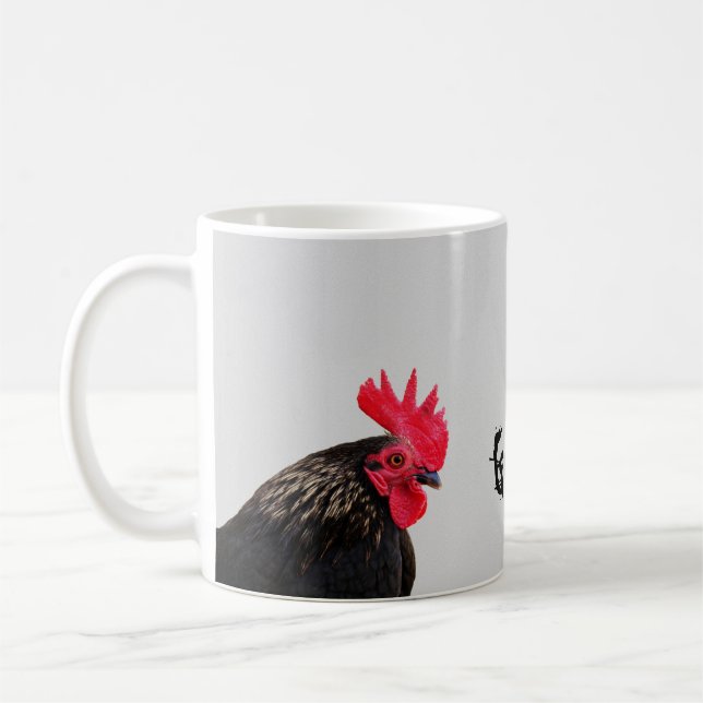 Mug Black Rooster - Good Morning - Personnalisable (Gauche)