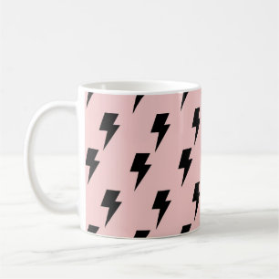 Mug Black Rose Lightning Y2K Indie Bold Morts
