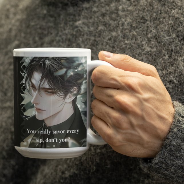Mug Black Séductive Anime Caractère jaloux (Créateur téléchargé)