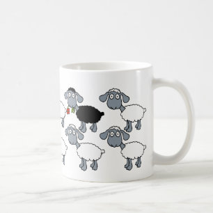 Mug Black Sheep White Flock Debout dans la foule!