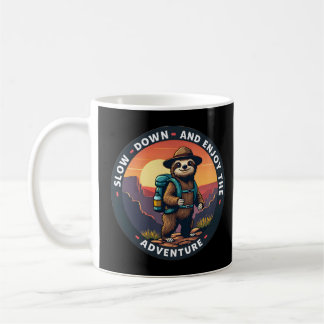 Mug Black Sloth ralentit et profitez de l'aventure