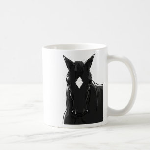 Mug Black Stallion Horse Colt Horseback Propriétaire d