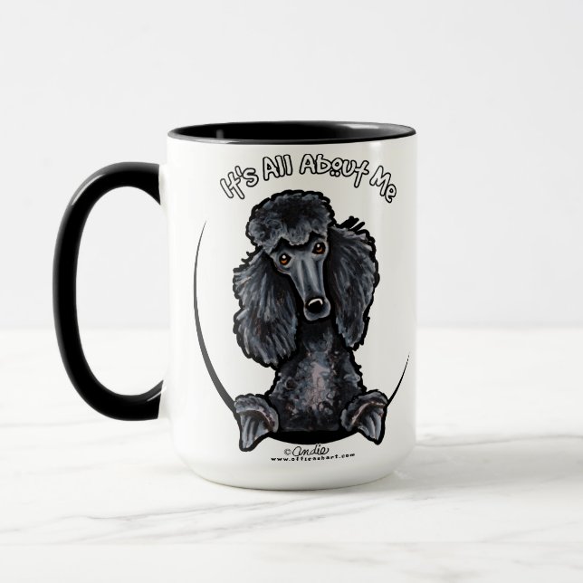 Mug Black Standard Poodle IAAM (Gauche)