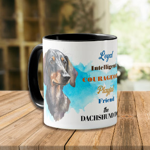 Mug Black Tan Dachshund Chien Loyal Ami