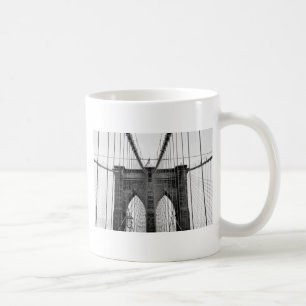Mug Black White Brooklyn Bridge New York