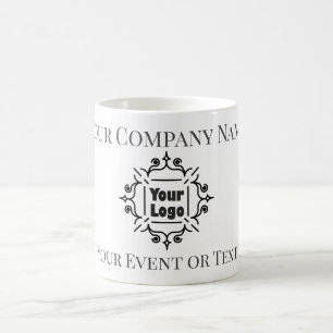 Mug Black & White Custom Logo Company Event