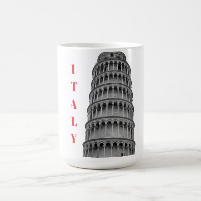 Mug Black White Leaning Tower of Pisa Italy (Centre)