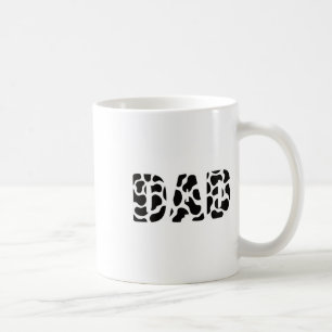 Mug Black White Papa Vache Imprimer Cowboy Animal Moti