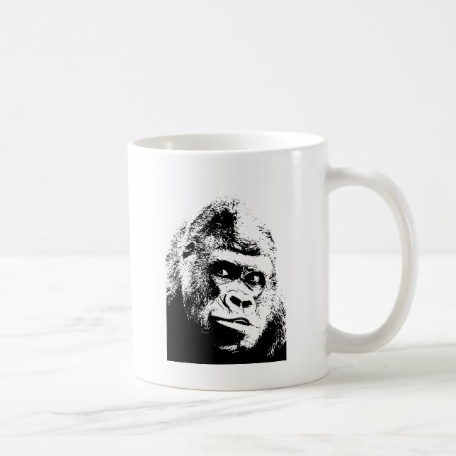 Mug Black White Pop Art Gorilla (Droite)