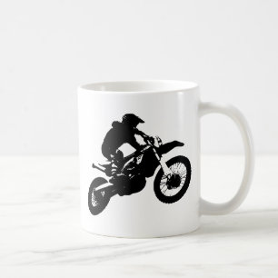 Mug Black White Pop Art Motocross Motorcyle Sport