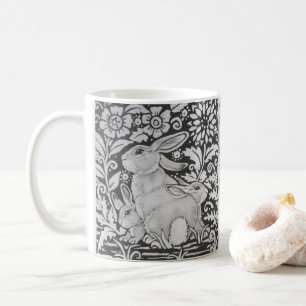 Mug Black White Rabbit Famille Grey Pâques Mère Cadeau