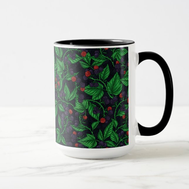 Mug Blackberries on dark gray (Droite)