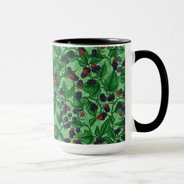 Mug Blackberries on green (Droite)