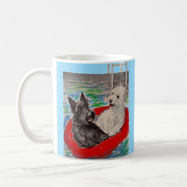 Mug Blackie et Whitie sur un radeau (Gauche)