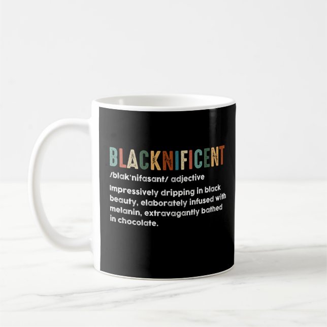 Mug Blacknificent Funny Définition Mois de l'histoire  (Gauche)