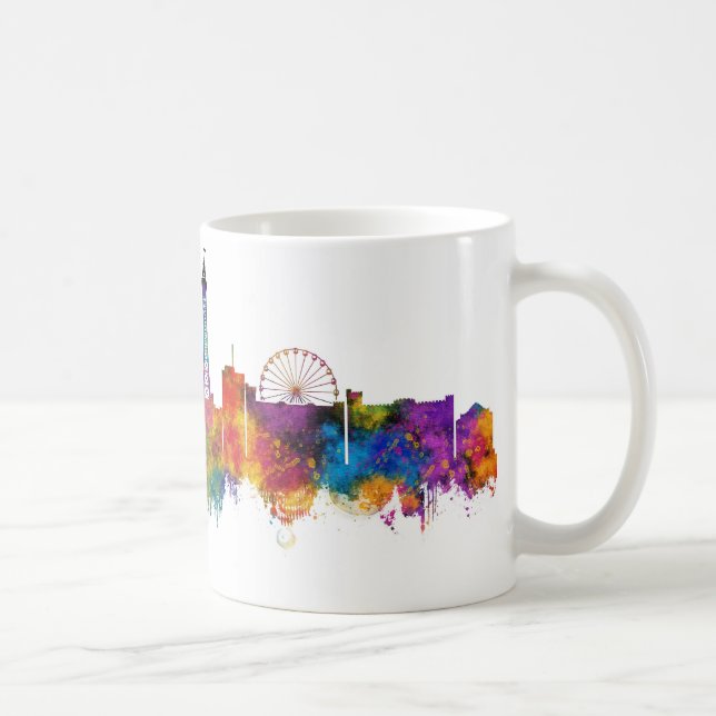 Mug Blackpool Angleterre Skyline (Droite)