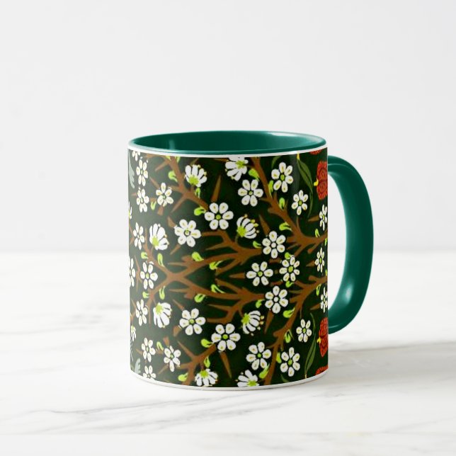 Mug Blackthorn, célèbre motif William Morris (Devant droit)