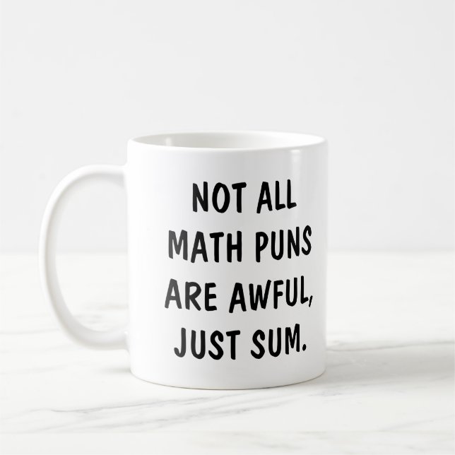 Mug Blague de maths drôle en écriture manuscrite moder (Gauche)