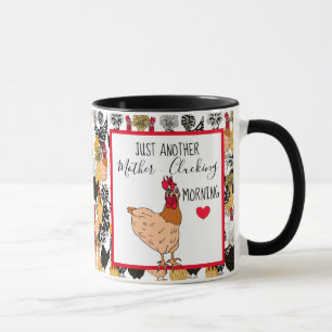 Mug Blague de poulet drôle Citation de poulet humour