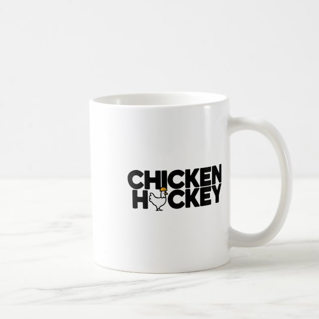 Mug Blague de poulet drôle Jockey empilé répéter Fun G (Droite)