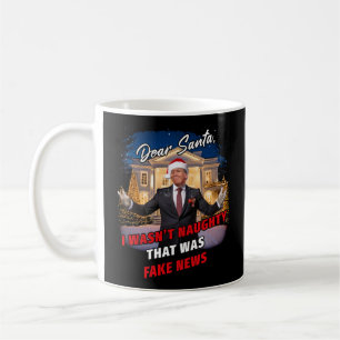 Mug Blague drôle de Donald Trump, Cher Père Noël, faus