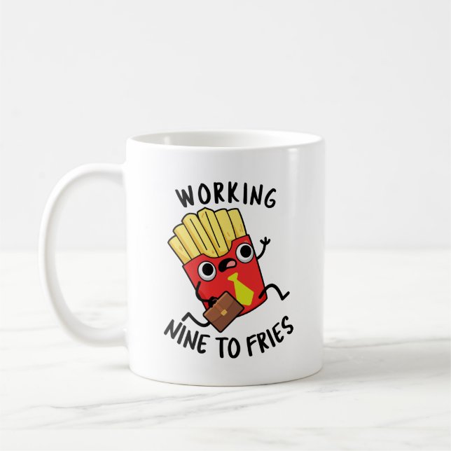 Mug Blague drôle de frites françaises de neuf à frites (Gauche)