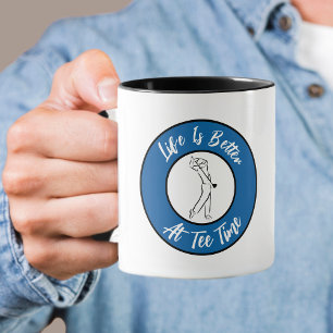 Mug Blague sur l'heure de départ de golfeur Humour spo