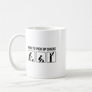 Mug Blagues de poulet drôles pour hommes Comment dragu