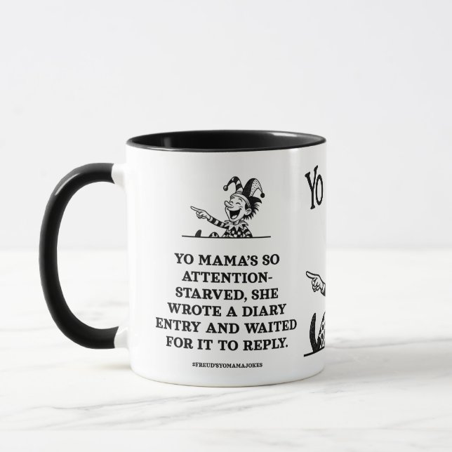 Mug blagues freudiennes sur ta mère - manque d'attenti (Gauche)