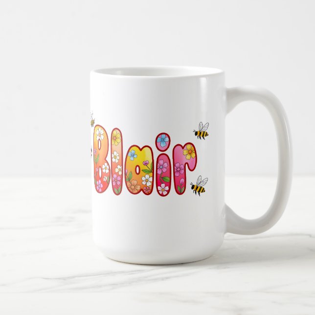 Mug Blair - Motif floral et abeille (Droite)