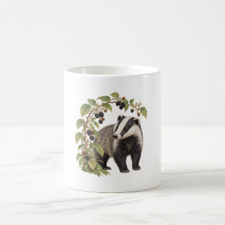 Mug Blaireau à côté des ronces de mûres