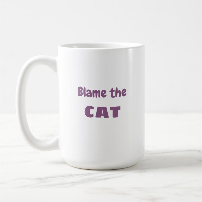 Mug "Blâmer le CAT" Feline Excuse Funny (Gauche)