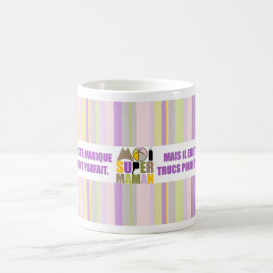 Mug blanc 325ml Moi Super Maman- Recette Magique 2