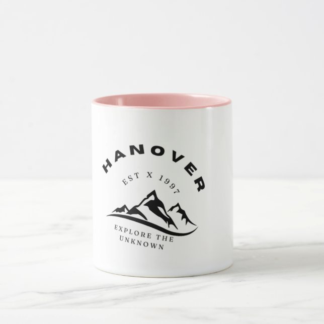 Mug Blanc avec Motif Montagne (Centre)