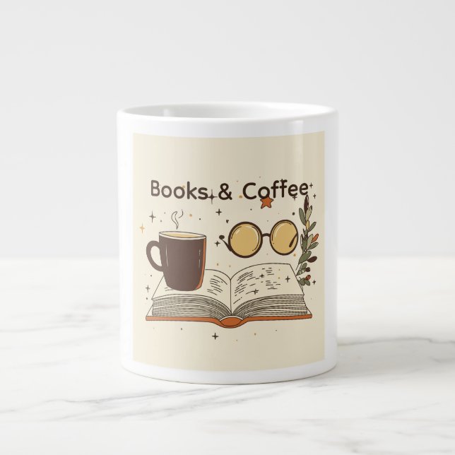 Mug Blanc Cadeau de Lecture Spécialité Livres et C (Devant)