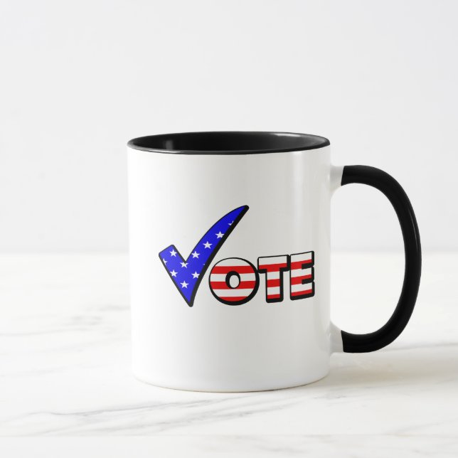 Mug Blanc de vote et bleu rouges (Droite)
