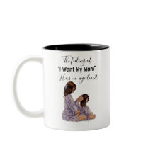 Mug blanc et noir pour maman avec un logo mignon