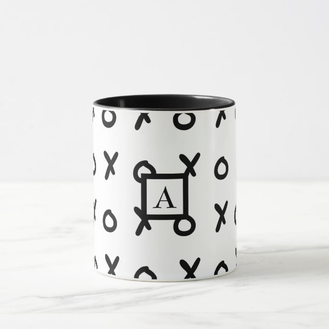 Mug Blanc et noir X O XO X&O's Trendy Cute (Centre)